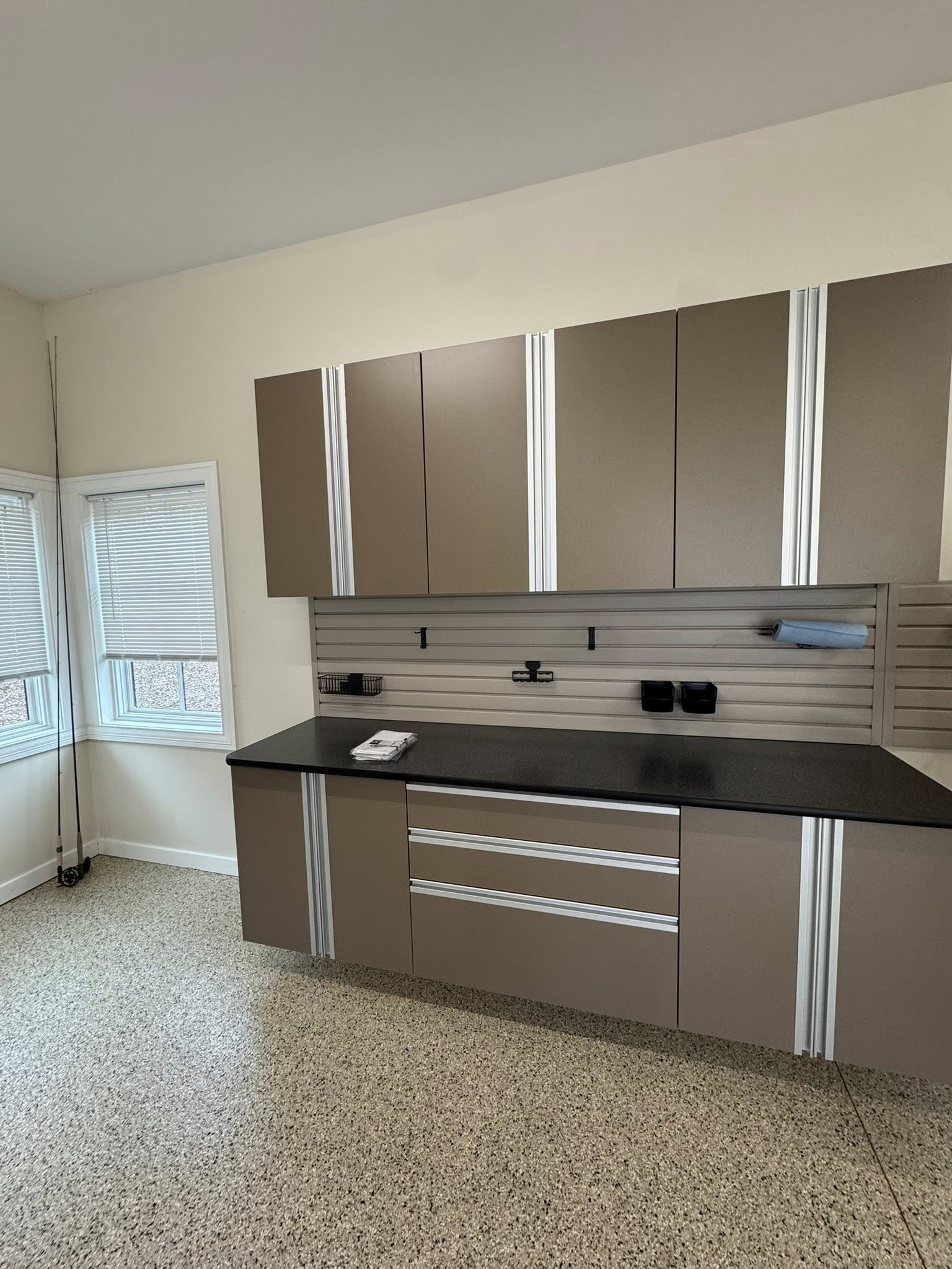 Garage cabinetry and workbench