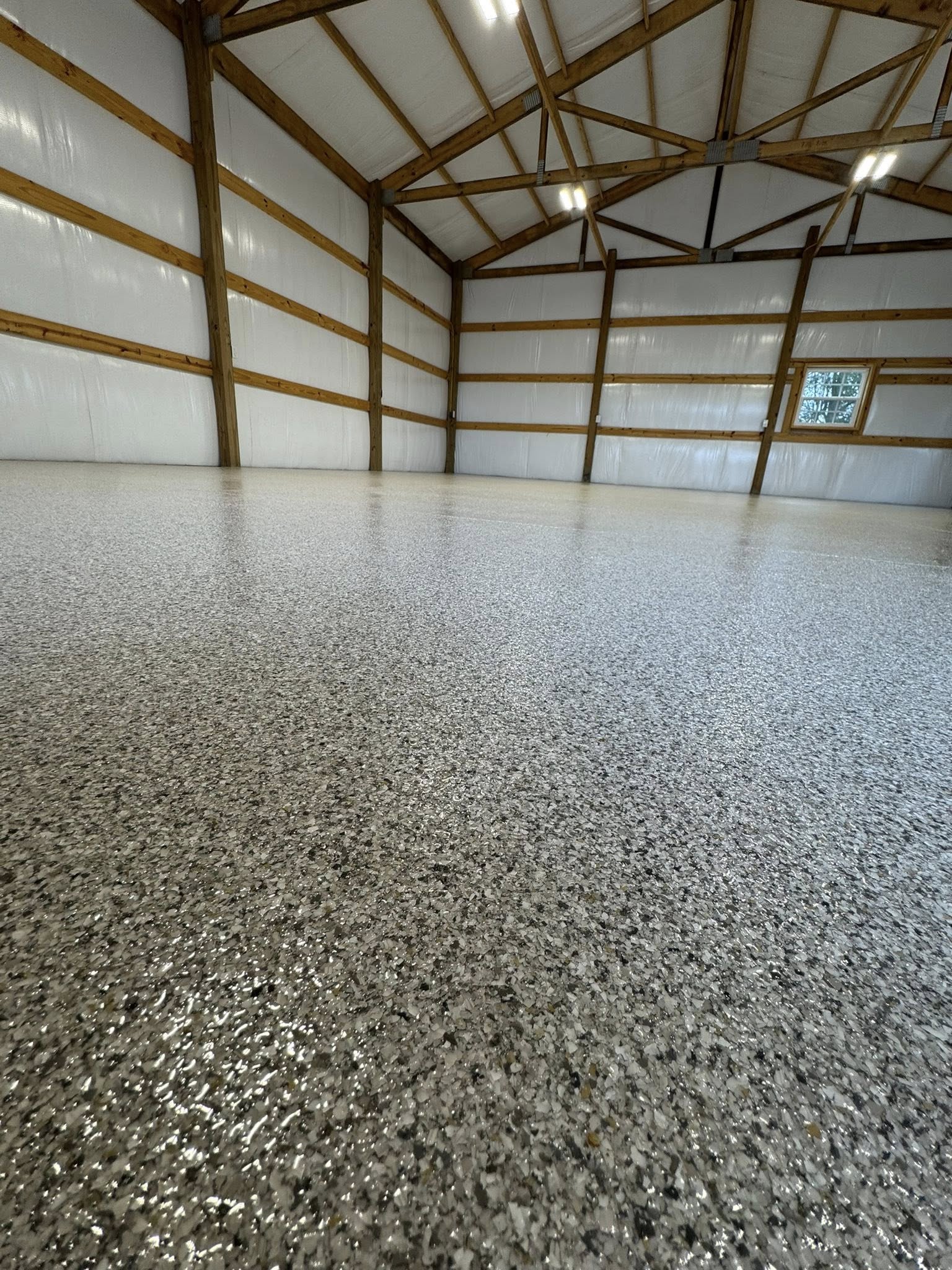 Large shop epoxy floor